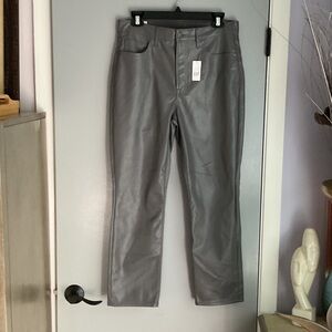 GAP Gray  faux Leather pants ; size 30; new
